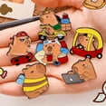 thumbnail image 4 of Handmade Brooches Cuteness Capybara Pins Cartoon Clothing Jewelry, 4 of 11