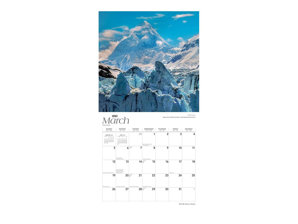 Alaska Wild & Scenic 2023 Wall Calendar 12x12 by Browntrout