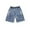 Blue, variant on Men's Summer Slim Button Fly Denim Shorts - Chic Comfort for Warm Days, Elastic Waist, Casual Denim Shorts with Drawstring