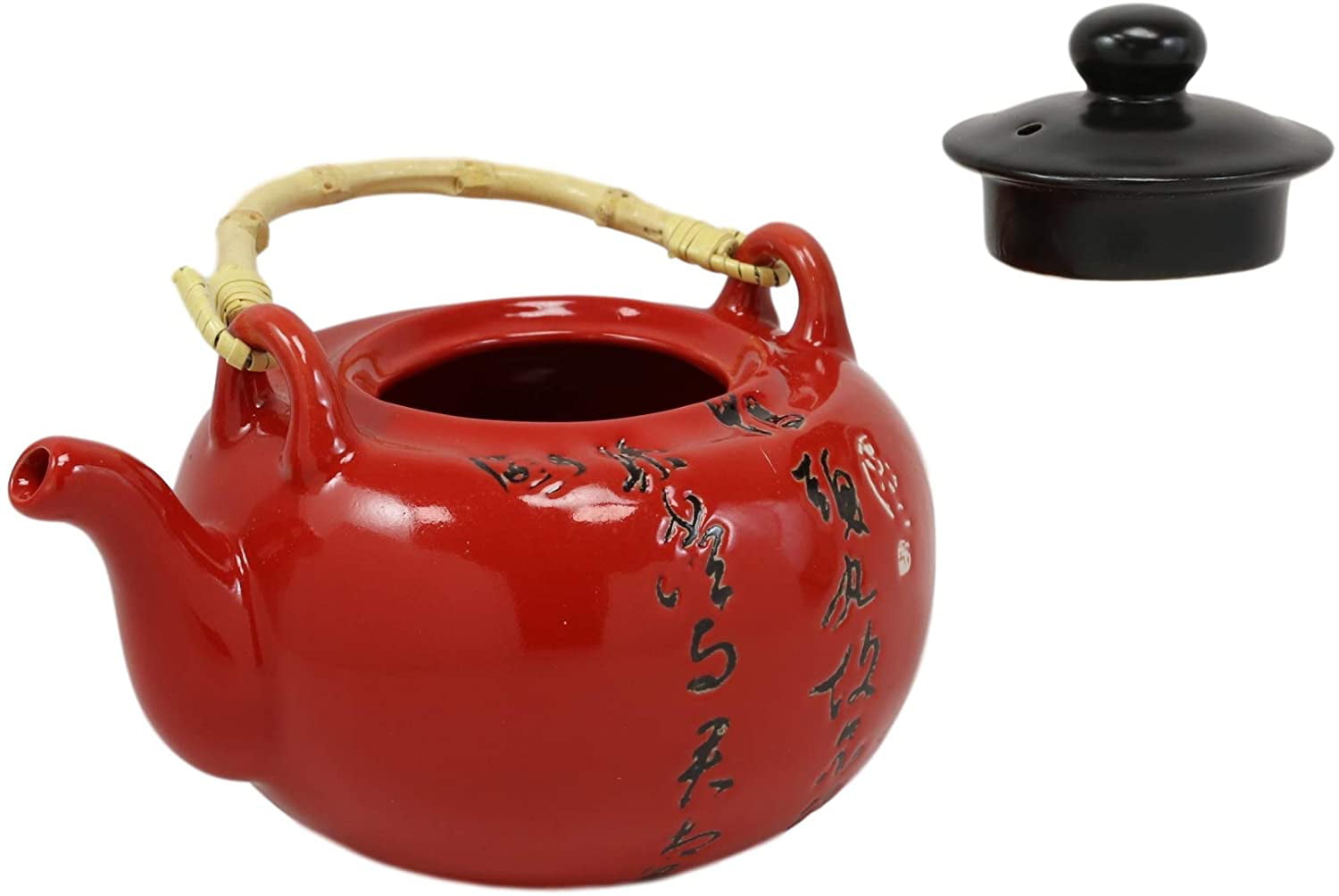 Dropship Large Porcelain Teapot Red 900ml (3-4 Cups) Stainless