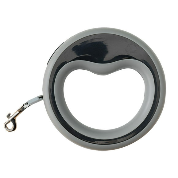 Correa retráctil para perros, ergonómica, resistente, automática, retráctil, para entrenamiento de paseo, perros y gatos, color gris.