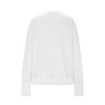 thumbnail image 4 of Tops for Women Long Sleeve Waffle Round Neck Knitted Splicing Shirts Casual Summer Trendy Blouses Cute T-Shirts Outfits Clothes,Plus Size Tops for Women, 4 of 5