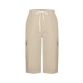 thumbnail image 4 of Delayuji Women's Cargo Pant Short Summer Comfortable Cargo Pants with Multiple Pocket, 4 of 7
