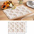 thumbnail image 6 of Brown Fall Leaves Placemats Set of 12 Farmhouse Leaf Branches Plants Place Mats Indoor Wipeable Table Mats Washable Cloth Dining Table Placemats for Kitchen Holiday Party Home Decor 13x19 Inch, 6 of 9