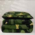 thumbnail image 5 of Manfei Retro Camouflage Twin Comforter Sets, Vintage Camo Bedding Set, Woodland Green, Black Reversible, 2 Pieces, 1 Comforter and 1 Pillowcase, 5 of 7
