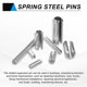 thumbnail image 5 of Uxcell 60Pcs Pasadores de Resorte Ranurados 1/10 Pulgada (2.5 mm) Diámetro 1/2 Pulgada (14 mm) Longitud para Fijación Segura, Plateado, 5 of 6