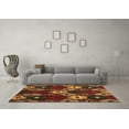 thumbnail image 3 of Ahgly Company Indoor Square Abstract Brown Modern Area Rugs, 6' Square, 3 of 4