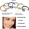 thumbnail image 3 of Briana Williams Fake Nose Rings Hoop Stainless Steel 18G Fake Nose Rings, 3 of 5