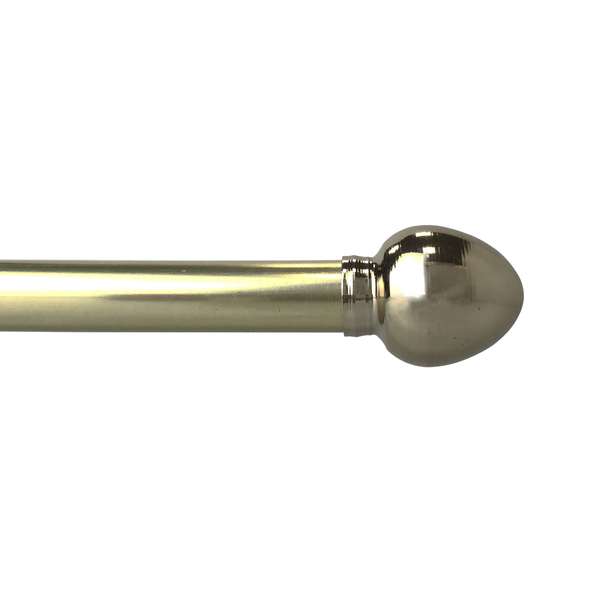 Lumi Home Furnishings 5/8" 28in. -48in. Drapery Single Curtain Rod Set with Acorn finials_Soft Gold 2-PACK