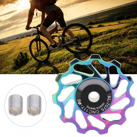 Easy to Install Mountain Bicycle Rear Derailleur Pulley Bicycle Rear Derailleur Pulley, Sturdy and Rear Derailleur Pulley, for Bicycle Cycling colorful-11T