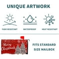 thumbnail image 4 of Merry Christmas Tree Winter Snowflake Pine Mailbox Covers Magnetic Standard Size 25.5" X 21",White Snow Red Mailbox Wraps Post Letter Box Cover for Holiday Garden Yard Decor, 4 of 6