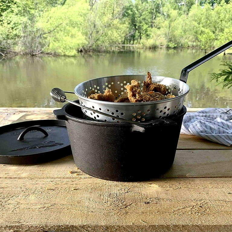 Lodge Cast Iron 5-Quart Cast Iron Dutch Oven and Basket in the