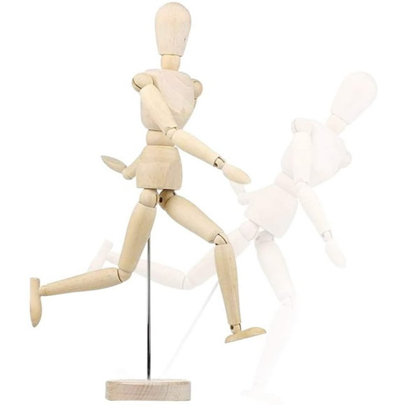 Artist Wooden Manikin Mannequin 8 Inch Manikin Flexible Joints Puppet Drawing Mannequin Figure Sketching Model Painting Model Mannequin Jointed Art Doll Home Office Desktop Decor Children Toys Gift