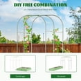 thumbnail image 5 of NAIZEA 3 in 1 Galvanized Raised Garden Bed with 85in Tall Arch Trellis for Climbing Vine Herbs Vegetables Flowers, Metal Raised Garden Bed Kit with Trellis, Plant Ties, Climbing Supporting Netting, 5 of 6