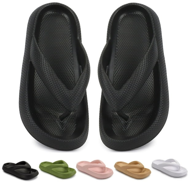 Deago Cloud Slides for Women and Men Ultra Soft Thong Flip Flop Sandals ...