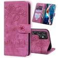 thumbnail image 1 of for Samsung Galaxy S22 Ultra Case, Flower Embossed PU Leather Shockproof Magnetic Flip Cover Card Holders Wallet Purse Phone Case for Samsung Galaxy S22 Ultra [6.8 Inch], Rose, 1 of 6