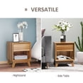 thumbnail image 4 of HOMCOM Table de Chevet pour Chambre à Coucher, Table de Chevet avec Tiroir et Tablette, Table d'Appoint Moderne, Brun Noyer, 4 of 10