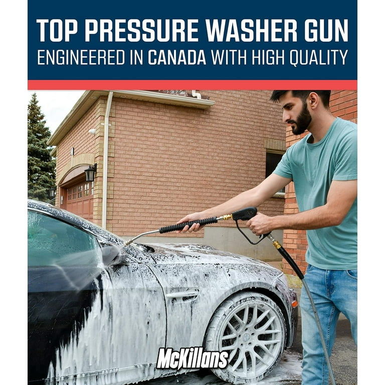 McKillans Pistolet à mousse réglable pour lavage de voiture avec connecteur  rapide de 0,95 cm pour détails de voiture et camions