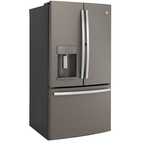 GE - 27.7 Cu. Ft. French Door-in-Door Refrigerator with External Water & Ice Dispenser - Fingerprint resistant slate