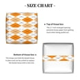 thumbnail image 5 of Goofa Orange argyle Pattern Tissue Box Cover PVC Leather Tissue Holder Square Facial Tissue Case Facial Paper Organizer Dispenser for Bathroom, Vanity Countertop, 5 of 7