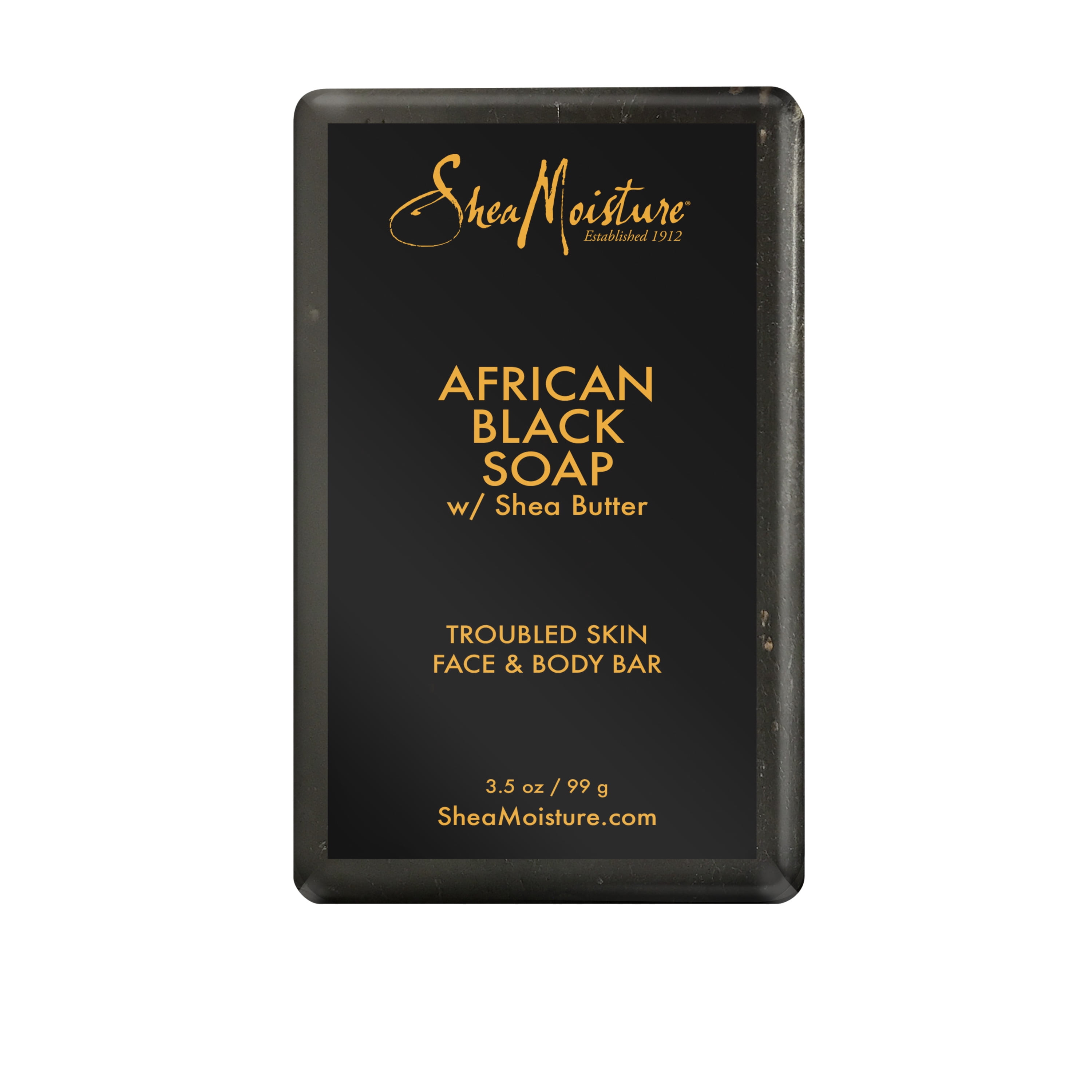 SheaMoisture, African Black Bar Soap, 3.5 oz, Acne Prone Face