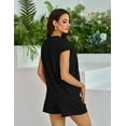 thumbnail image 6 of FOLUNSI Womens Two Piece Sets Casual Cap Sleeve with shorts Lounge Set Vacation Outfits Pajama Sets with Pocket S-XXL, 6 of 8