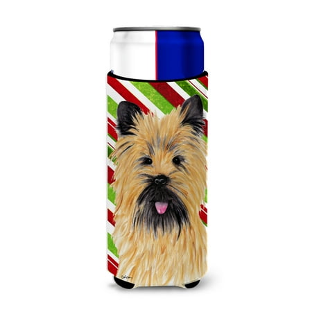 

Caroline s Treasures SC9335MUK Cairn Terrier Candy Cane Holiday Christmas Ultra Hugger for slim cans Slim Can