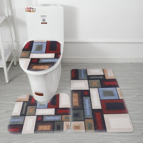 Alfombra de Baño de 3 Piezas, Supersuave, Antideslizante y Absorbente.