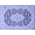 thumbnail image 1 of Ahgly Company Machine Washable Indoor Rectangle Medallion Blue Traditional Area Rugs, 5' x 7', 1 of 4