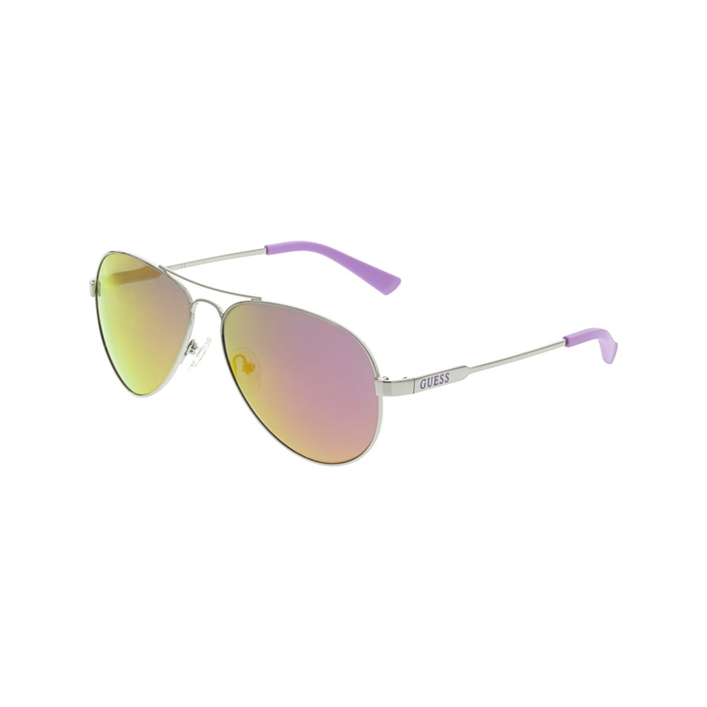 GUESS Guess Women's Mirrored GU722810C57 Gold Aviator Sunglasses