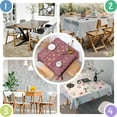 thumbnail image 4 of Colorful Geometric Pattern Square Tablecloth,Waterproof Square Table Cover,Wipeable Spillproof Washable Table Cover for Home Kitchen Party Decor 52"x52"(132x132cm), 4 of 6