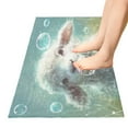 thumbnail image 2 of Cute Lamb Blow The Bubbles Plush Carpet Non Slip Runner Rug Absorbent Bath Mat 39" x 20", 2 of 8