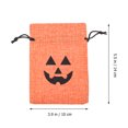 thumbnail image 4 of Shisuyan 25Set Halloween Party Bag Orange Linen Pumpkin Shape Storage for Friends, 4 of 8