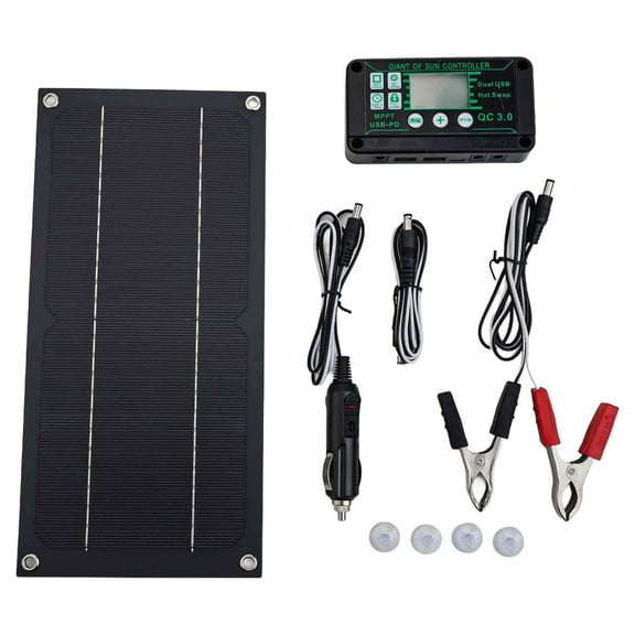 600W Portable Solar Panel Kit with 100A Charge Controller for RV and Car Charging