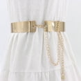 thumbnail image 4 of Abrigo de mujer, vestido, sello de cintura de hierro, falda de mujer, Joker, accesorios anchos de metal, cadena de cintura, 4 of 6