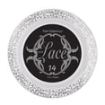 thumbnail image 2 of Party Essentials N911451 Divine Lace Plate, 9-Inch, White/Silver (Pack of 168), 2 of 5