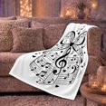 thumbnail image 6 of Music Note autumn celebration Art Pumpkin, Warm Flannel Blanket for Living Room and Family Room, Festive autumn celebration Scene, Art Lovers autumn celebration Gift, Festive Home Decor, 6 of 9