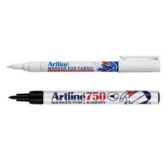 Artline 750 Black Laundry Marker & Artline EKC-1 White Fabric Marker