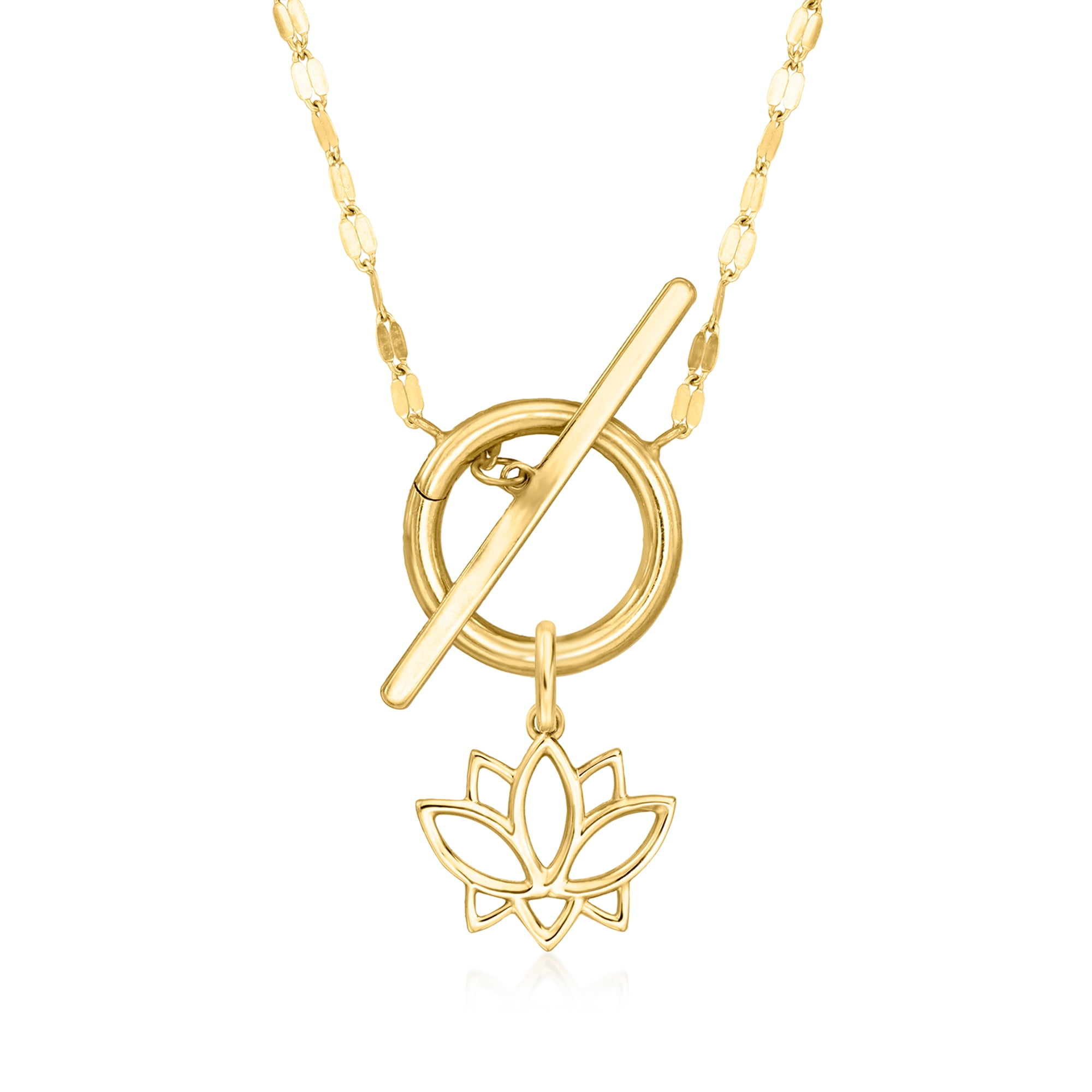 Pure Collection by Ross-Simons 14kt Yellow Gold Lotus Flower Charm, Women's, Adult