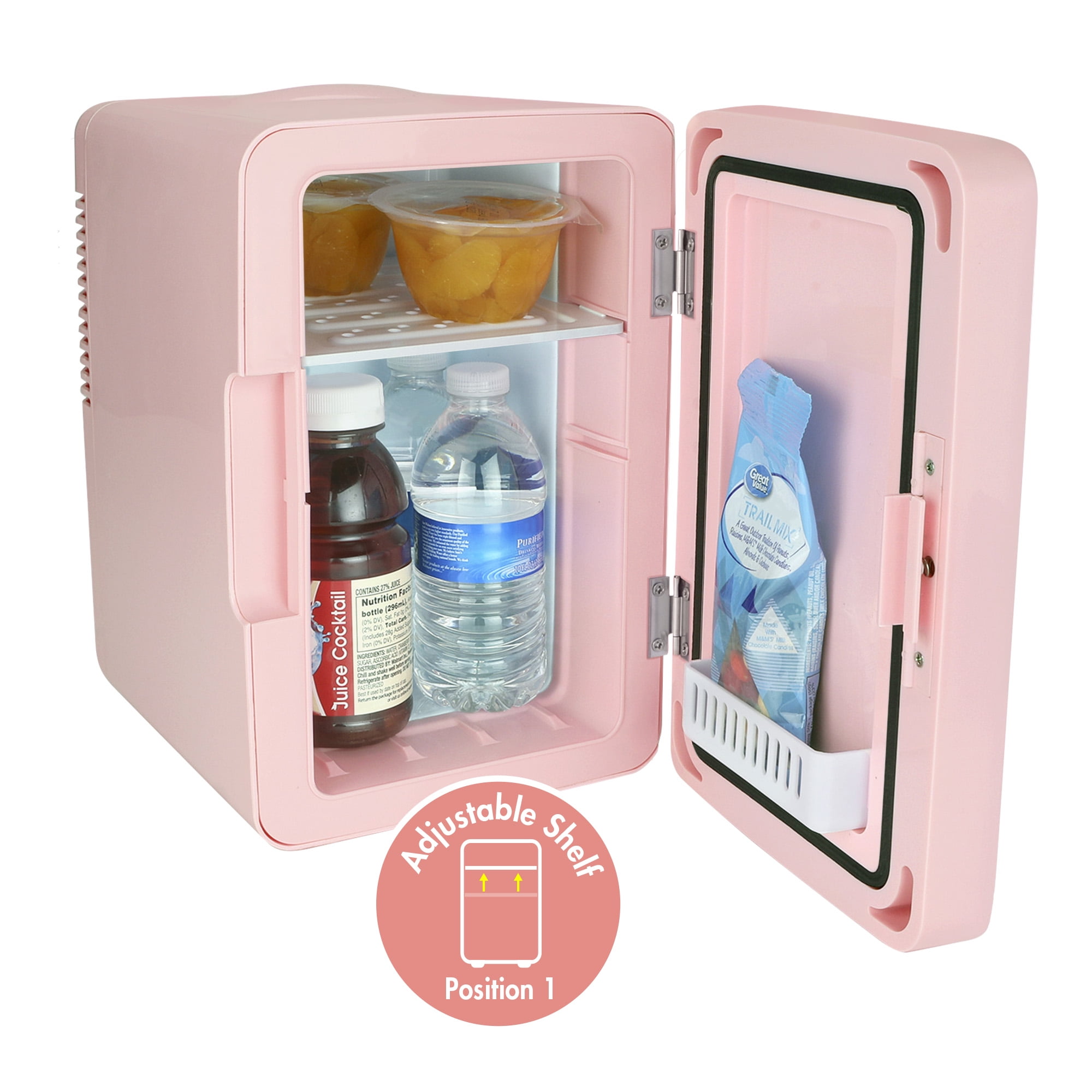 mini fridge with led mirror