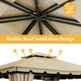 thumbnail image 4 of Dextrus 10' x 12' Outdoor Gazebo for Patios, Double Roof Softtop Canopy Gazebo with Mosquito Netting and Curtains, Soft Fabric Top Garden Winds Tent for Lawn, Garden, Backyard and Deck, 4 of 5