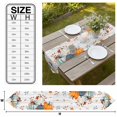 thumbnail image 3 of Teal Orange Pumpkins Fall Table Runner Linen Burlap Table Runner 90 Inches Long Thanksgiving Leaves Grey Wooden Dresser Scarves for Kitchen Island Coffee Dining Room Party Holiday Decoration 13"x90", 3 of 8