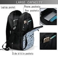 thumbnail image 4 of Cauagu Dolphins Print Travel Laptop with USB Charging Port,Extra Large Backpack College Backpack Business Work Bag Casual Daypack Perfert for Men Women, 4 of 7