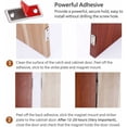thumbnail image 4 of Ultra Thin Magnetic Catch For Kitchen Closet, Low Profile Space Saving For Ultra Thin Cabinet Magnetic Door Catch With Strong Adhesive Sticker, 2PCS, 4 of 5