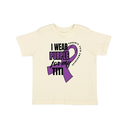 

Inktastic Chronic Pain I Wear Purple For My Titi Gift Toddler Boy or Toddler Girl T-Shirt