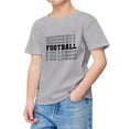 thumbnail image 2 of Likimi Toddler Kids Boys T-Shirt Short Sleeve Print Crewneck Tees Breathable Comfortable Loose Spring Summer Tops Size 8-9 Years Grey, 2 of 4