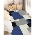 thumbnail image 2 of Area Rug with Tassels 3' x 5', Ombre Square Splicing Plaid Kitchen Runner Rug for Hallway Bedroom Throw Rugs, Color Block Soft Door Mat for Bathroom Entrance Living Room, 2 of 9