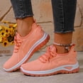 thumbnail image 4 of Domzle Women's Tennis Running Walking Shoes Slip on Casual Non Slip Athletic Workout Gym Sneakers Fashion Lightweight Breathable Mesh Jogging Work Sports Outdoor Shoe Saffron, 4 of 5