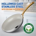 thumbnail image 4 of NutriChefKitchen Kitchenware Pots &amp; Pans Set - 16-Piece Set Clad Kitchen Cookware with Nylon Utensils,Prestige Ceramic Non-Stick Coating, Stylish Kitchen Cookware (NCSTS16), Stainless,, 4 of 8