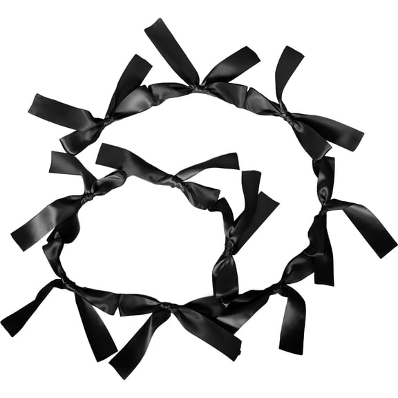 TABLZONE Coquette Style Black Bow Banner for Anniversary and Celebration Decor